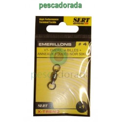 Sert XT- Emerillón a Bolas y Anillos Soldados Negros Nº4 50Kg