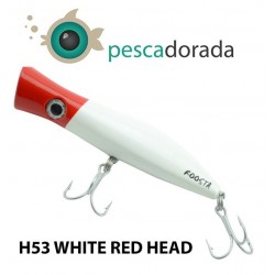 Halco Roosta Popper 105 mm 30 gr Color:h53 White Redhead