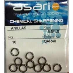 Anillas Acero Inox Asari 10 unidades Bolsa