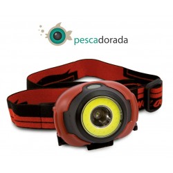 LINTERNA DE CABEZA COB LED Y LED CENTRAL + LUZ ROJA Lineaeffe