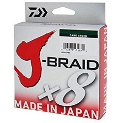 Hilo Trenzado Daiwa J-Braid X8 150 metros Verde Oscuro