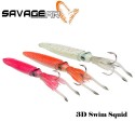 Savage Gear 3D Swim Squid Jig 25cm  400g - Green Eye glow