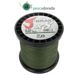 Trenzado Daiwa J-Braid X8 Verde 1500 metros