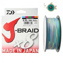 Trenzado Daiwa J-Braid X8 500 metros Multi Color