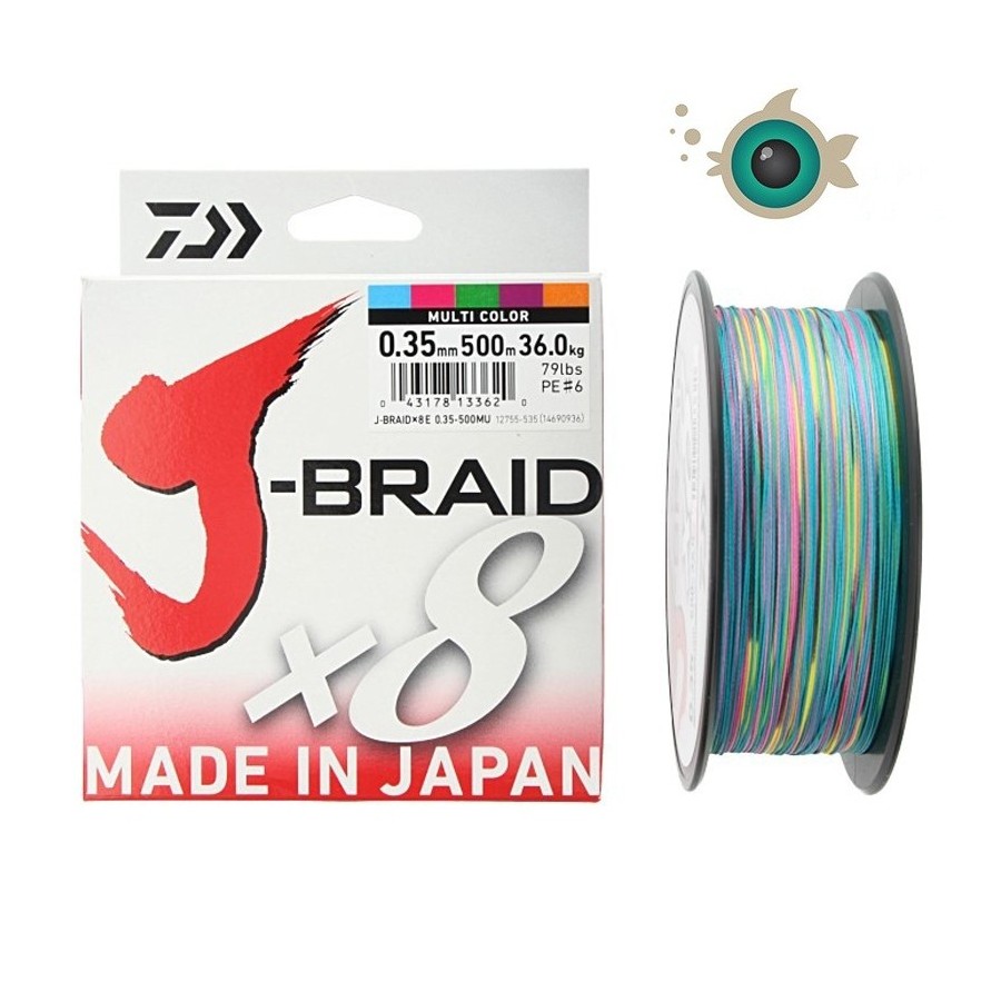 Trenzado Daiwa J-Braid X8 500 metros Multi Color