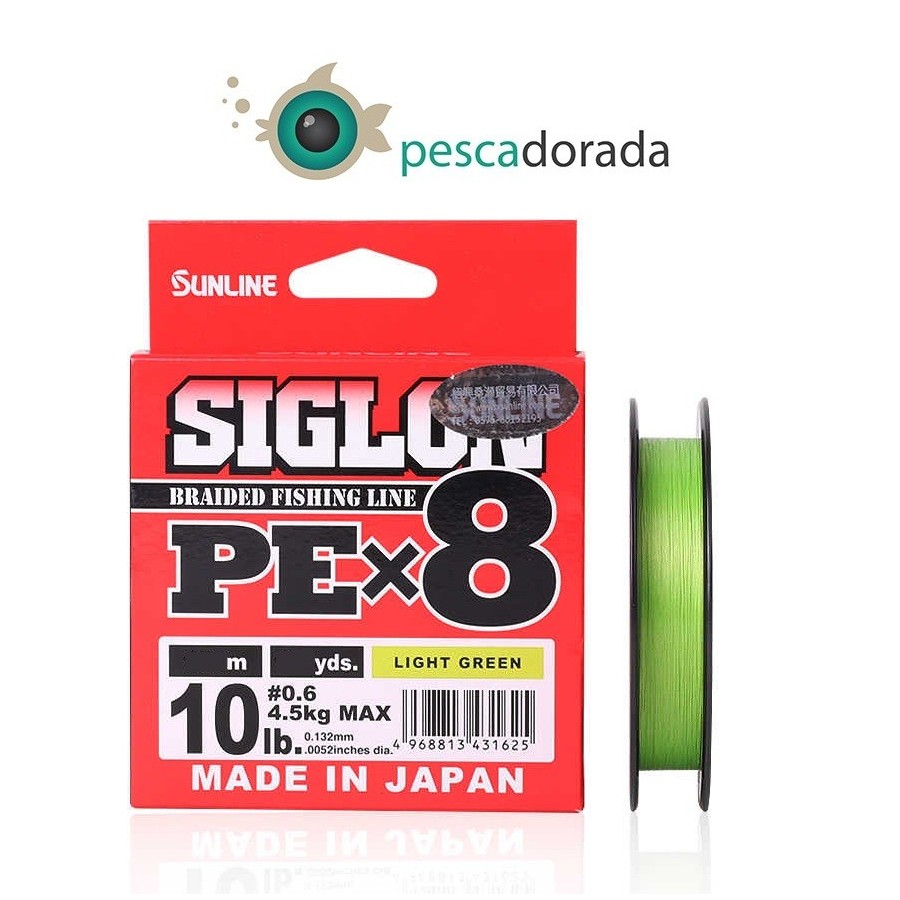 Fil De Pêche Sunline Siglon X8 PE 1,7 - 30LB - 300m Vert Citron - Neuf