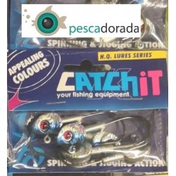 Catch It Cabeza Pez Jig Azul 14g