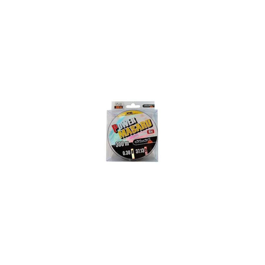 Carrete De Línea De Pesca Asari MASARU POWER PE 300m - 0.14mm De Grosor, Fluorocarbono Japonés