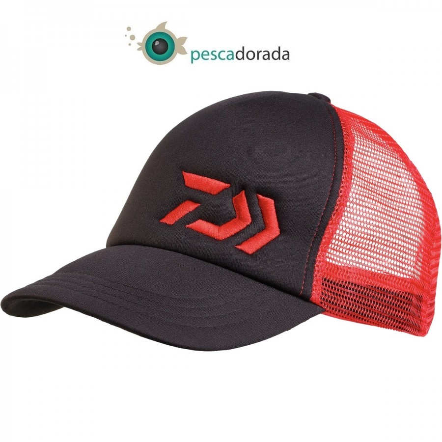 Daiwa Gorra Acolchada de Malla Roja y Negra