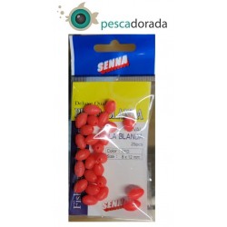 Senna Perla Blanda Oval 8x12mm Color: Rojo