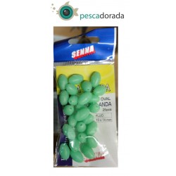 Senna Perla Blanda Oval 10x14mm Color: Fluo