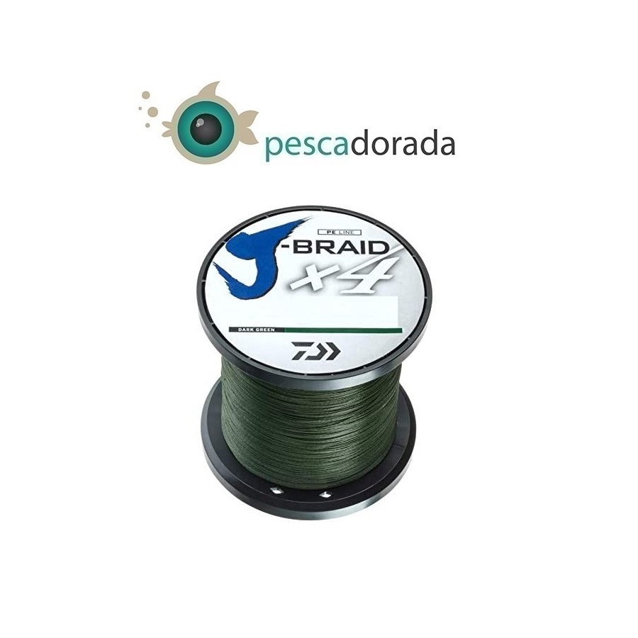 Trenzado J-BRAID X4 DAIWA 1350M Color: Verde Oscuro