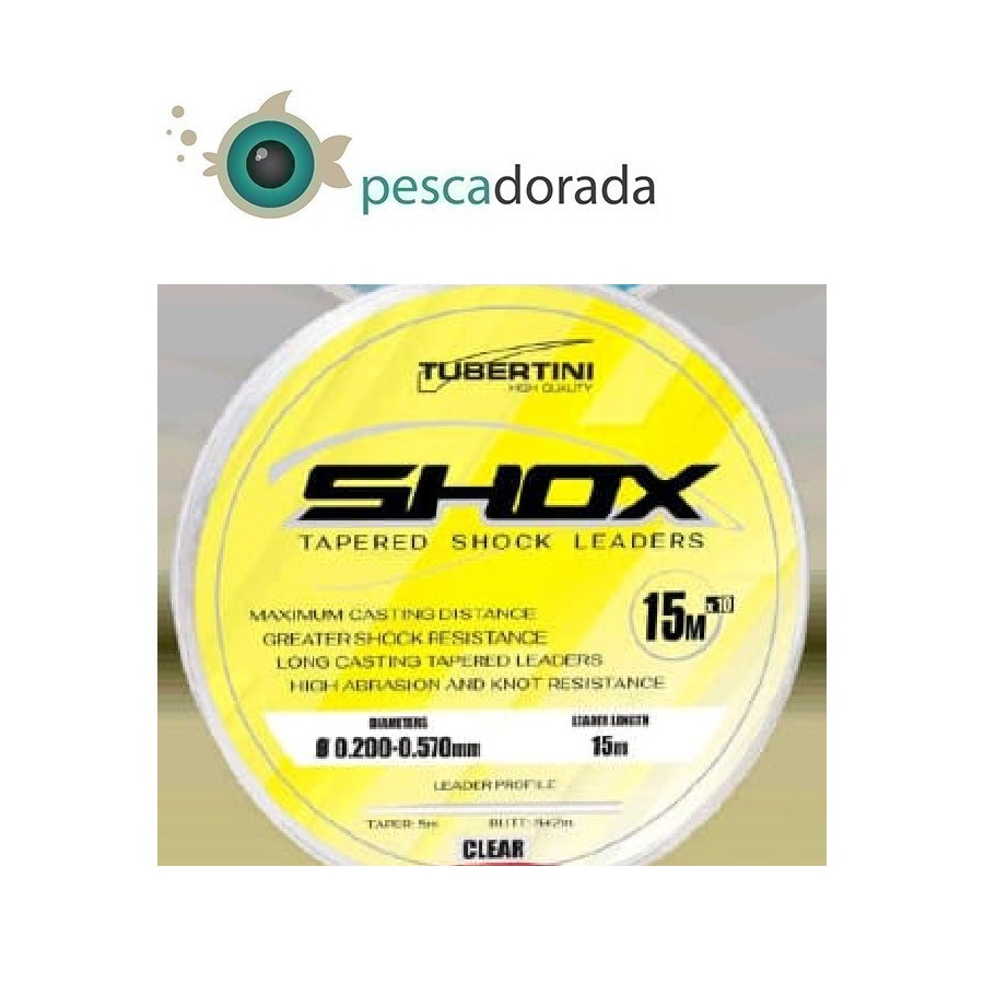 Tubertini Shox Tapered Shock Leaders 15mx10 Transparente