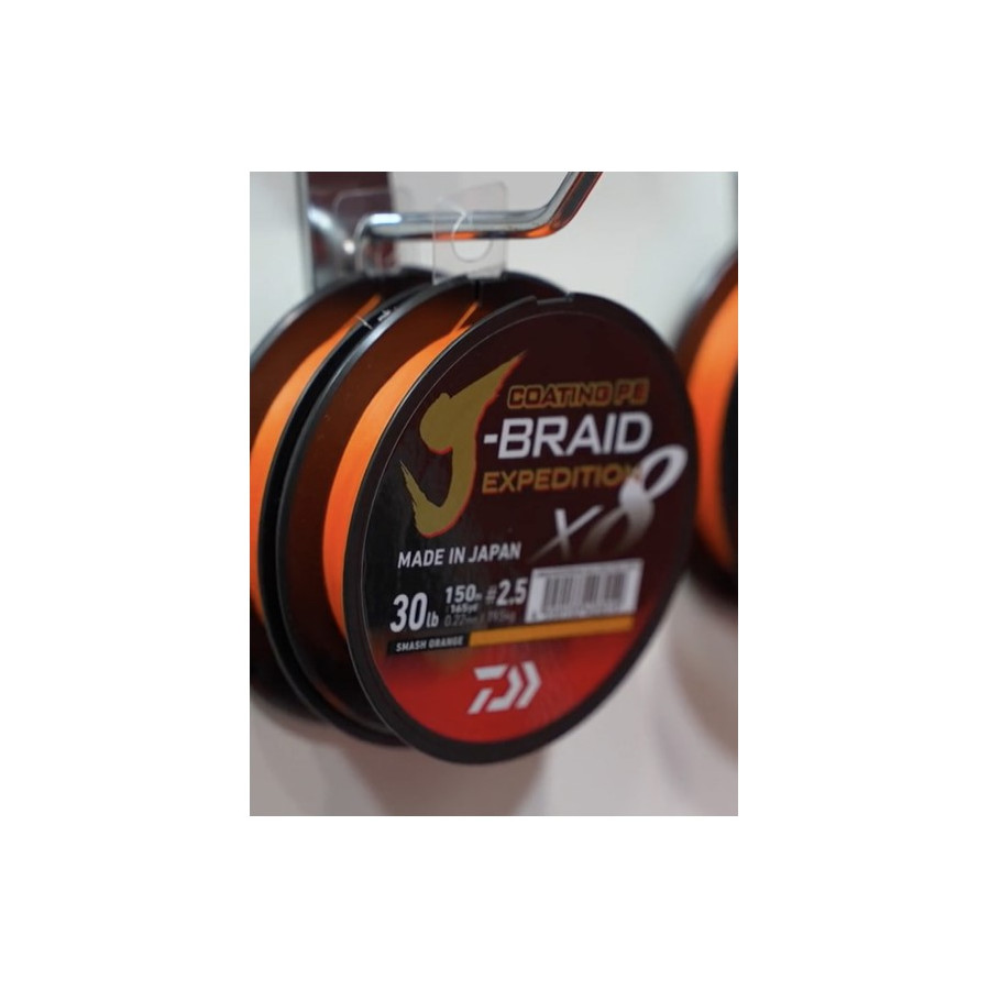 Daiwa J-Braid Expedition X8 Braided Fishing Line - 300m Spool - Multiple Colours