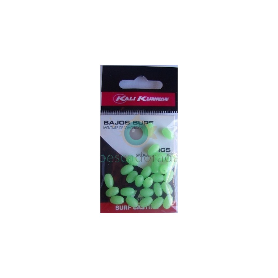 Bolitas Blandas Verde Fosforescente 6x10 mm Kali Kunnan