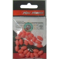 KALI KUNNAN Bolitas Blandas Fosforescentes 6x10 mm Rojas