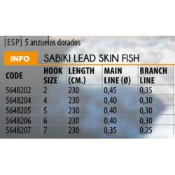 Sabiki Lead Skin Fish Hikaru Linea Effe