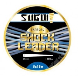 Sugoi Tapered Shock Leader 5x15m Tansparente