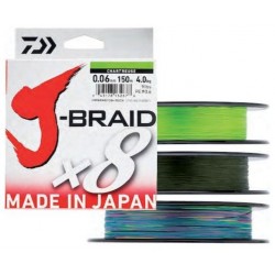 Hilo Trenzado Daiwa J Braid X8 300 metros Verde Oscuro