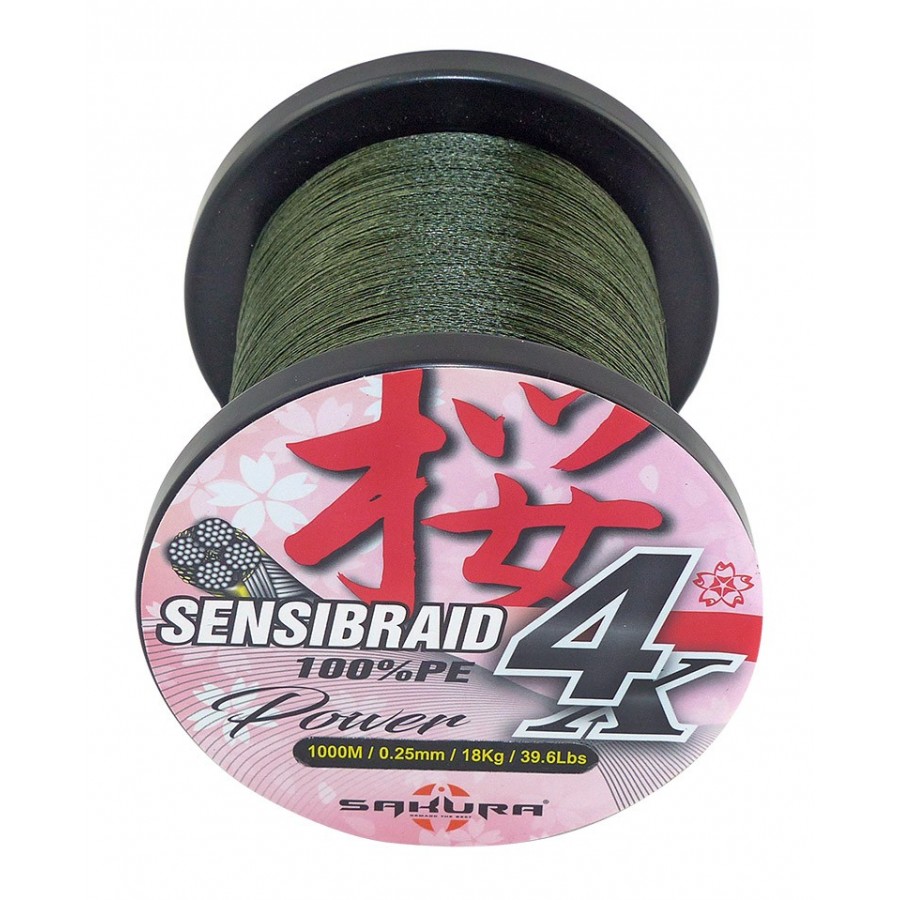 Trenzado Sakura Sensibraid 4X 1000 metros Verde