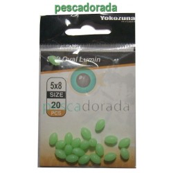 Perlitas Perforadas Fluorescentes YOKOZUNA 5x8 mm