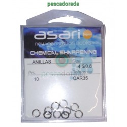 Anillas Acero Inox Asari 10 und Bolsa