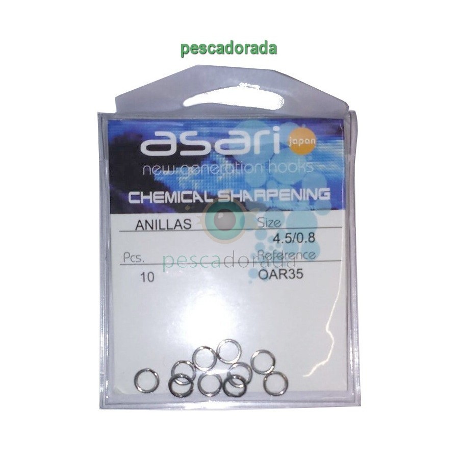 Anillas Acero Inox Asari 10 und Bolsa